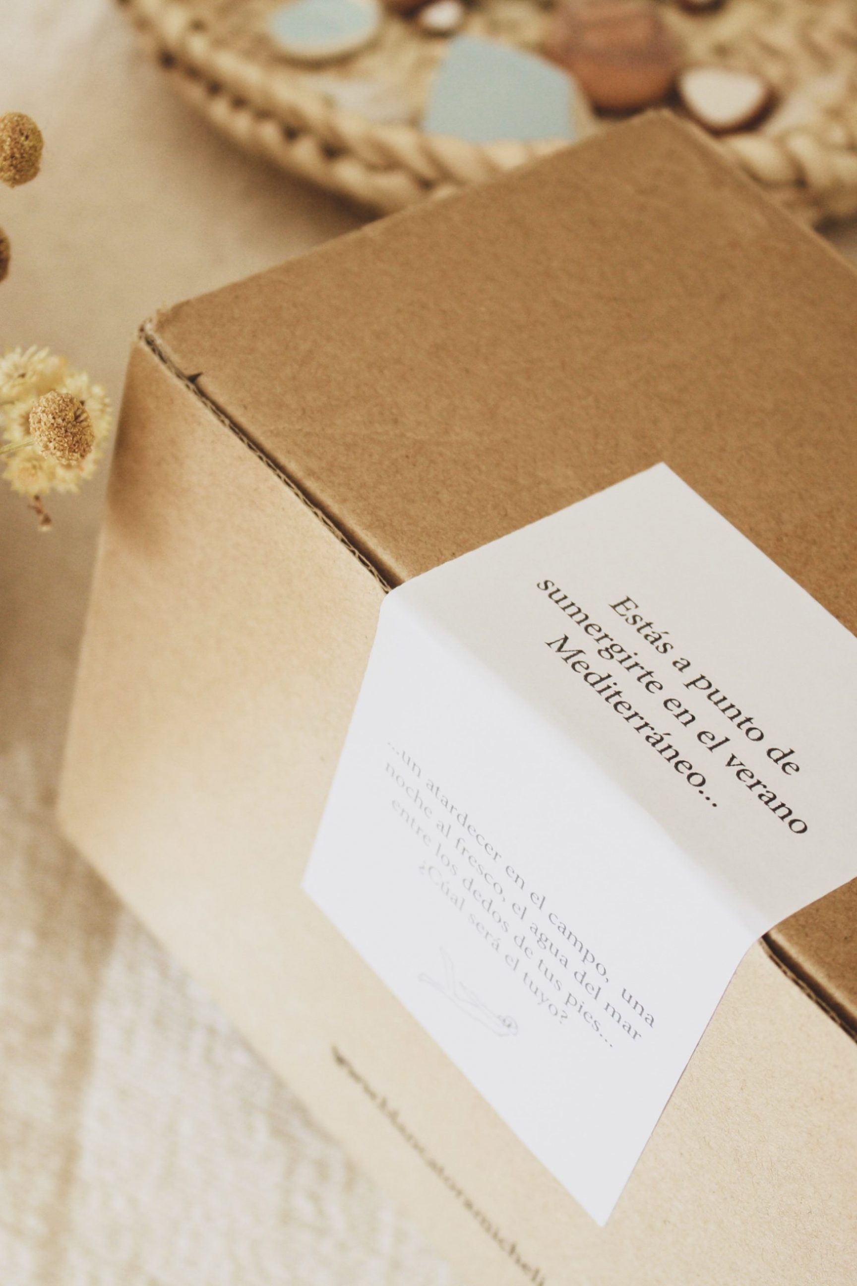 Caja del packaging de Blanca Torà Micheli